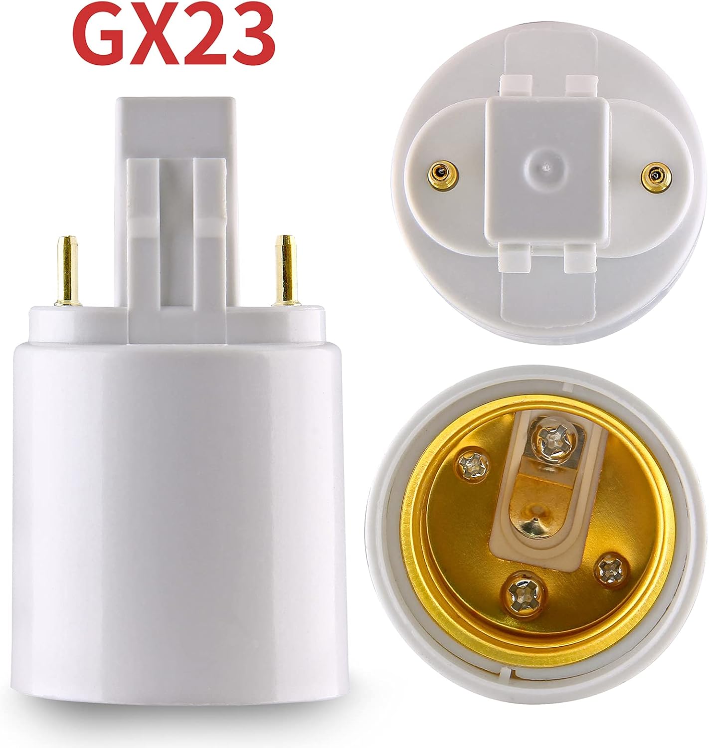 10pcs Gx23 to E26/E27 Socket Adapter, Gx23 to E27 Lamp Base Holder, 2 Pin Bulb Base Converter LED Accessories