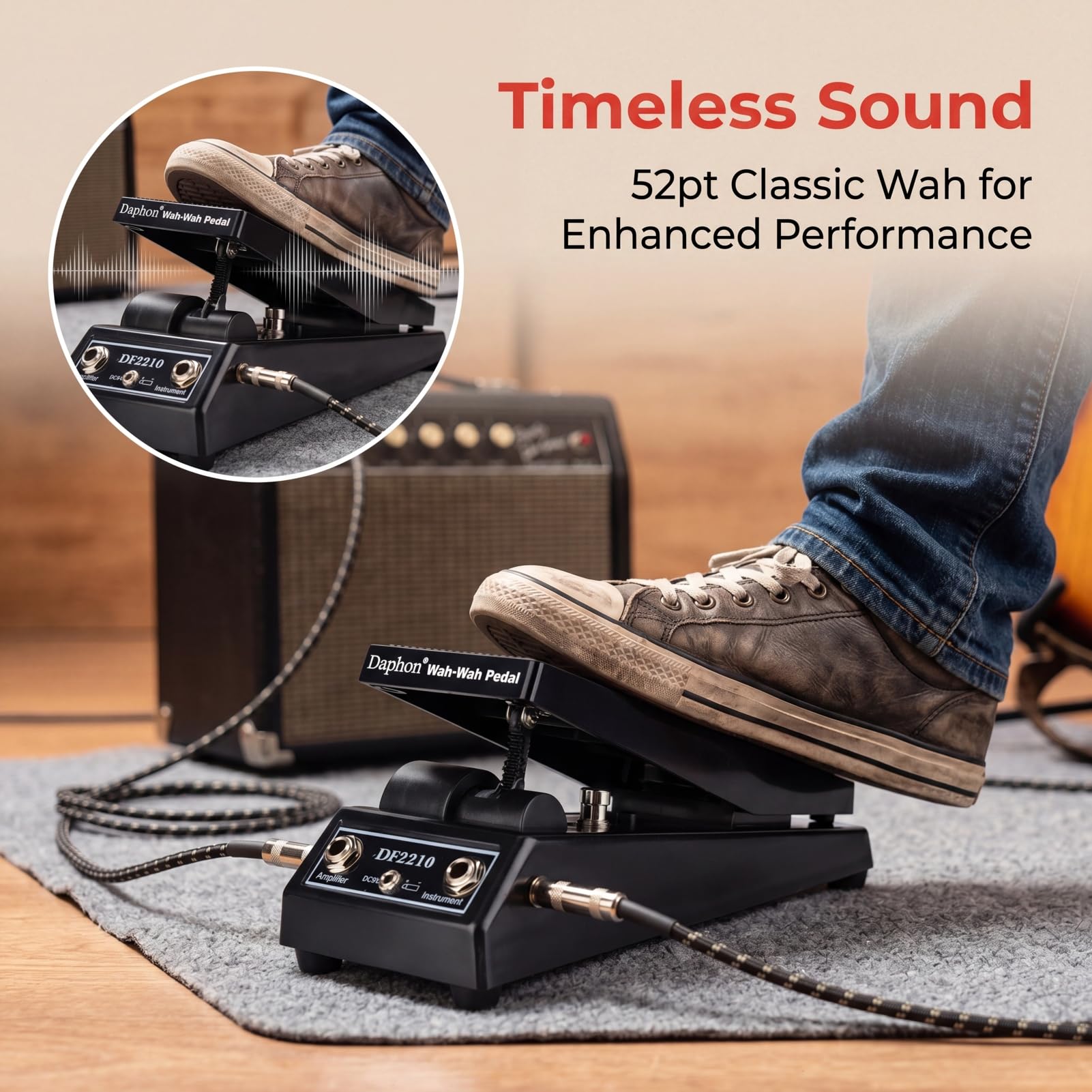 𝐇𝐚𝐩𝐩𝒚 𝐍𝐞𝒘 𝐘𝐞𝐚𝐫 𝐆𝐢𝐟𝐭Wah Pedal, DF2210 Classic Wah-Wah Pedal Wah Pedale Effetto Chitarra