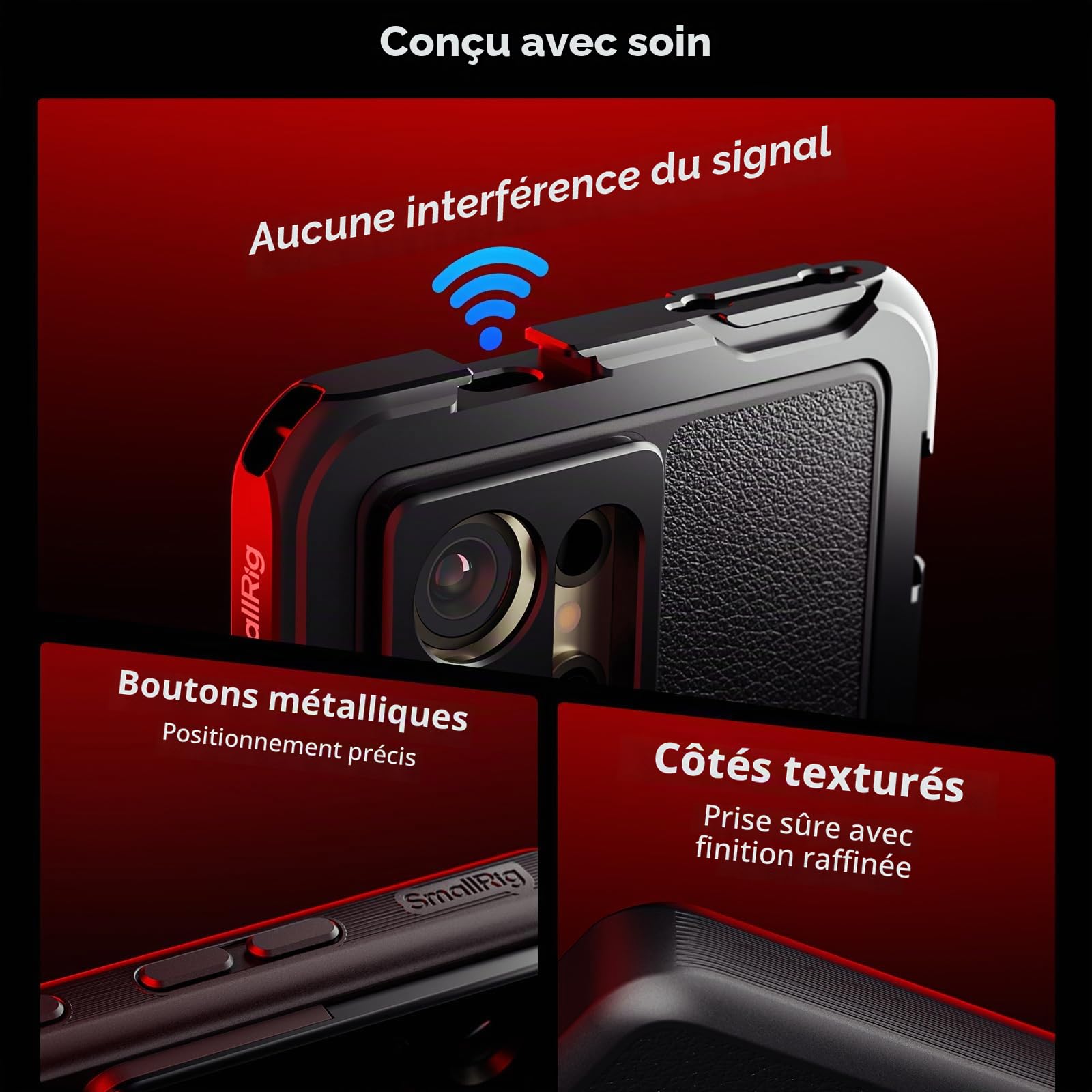 SMALLRIG Kit Cage S25 Ultra pour Samsung en Aluminium avec Adaptateur de Filtre Magnétique 67 mm, Système à Dégagement Rapide, Support Vidéo pour Téléphone pour Vlogging et Streaming en Direct - 5254