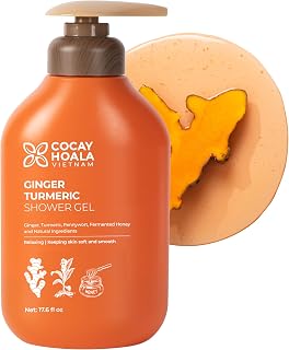 Vietnam's Touch | COCAY HOALA Ginger Turmeric Exfoliating Body Wash – Gentle Body Wash Sensitive Skin – Moisturizing & Nourishing Daily Shower Gel – Paraben & Silicone Free (17.64 oz)