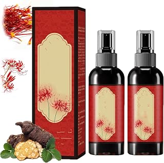 Saffron Hair Blackening Spray,Leaving Hairs Shiny Non-Frizzy,Herbal Blackening Essence With Polygonum Multiflorum,For Men & Women (2)