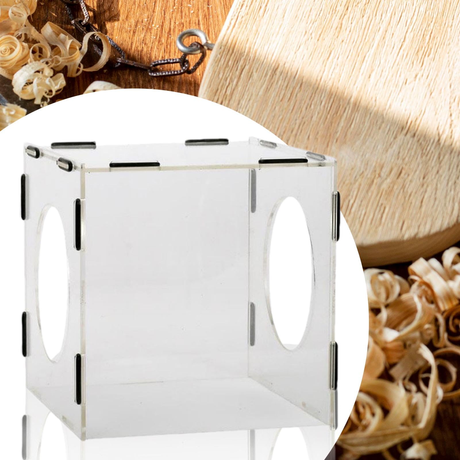 Caja de polvo pulidora – Caja de lijado a prueba de polvo | Mesa de molienda eléctrica, caja de polvo transparente cerrada para trabajos de molienda