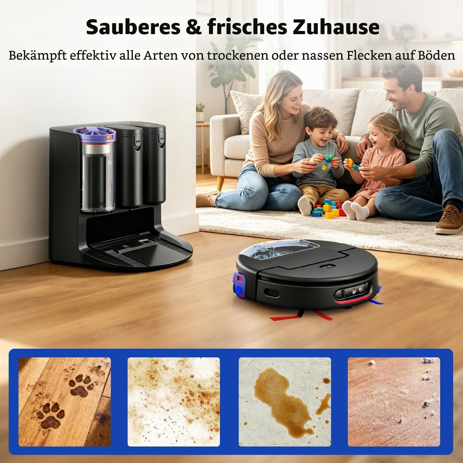 18 Stück Ersatzteile für Dyson Spot+ Scrub AI Roboter-Staubsauger, 2 Hauptbürsten, 2 Rollmopp, 8 Seitenbürsten, 6 HEPA-Filter