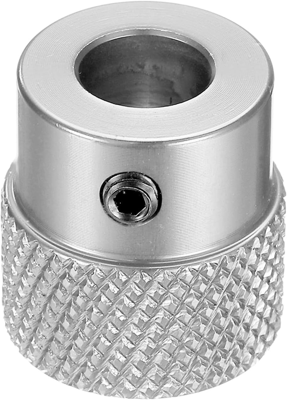 uxcell Anodization Aluminum Alloy Handwheel 19mm Bore 80mm OD Knurled Knob Turning Handle with Wrench for Milling Machine Lathe Slide Displacement Platform
