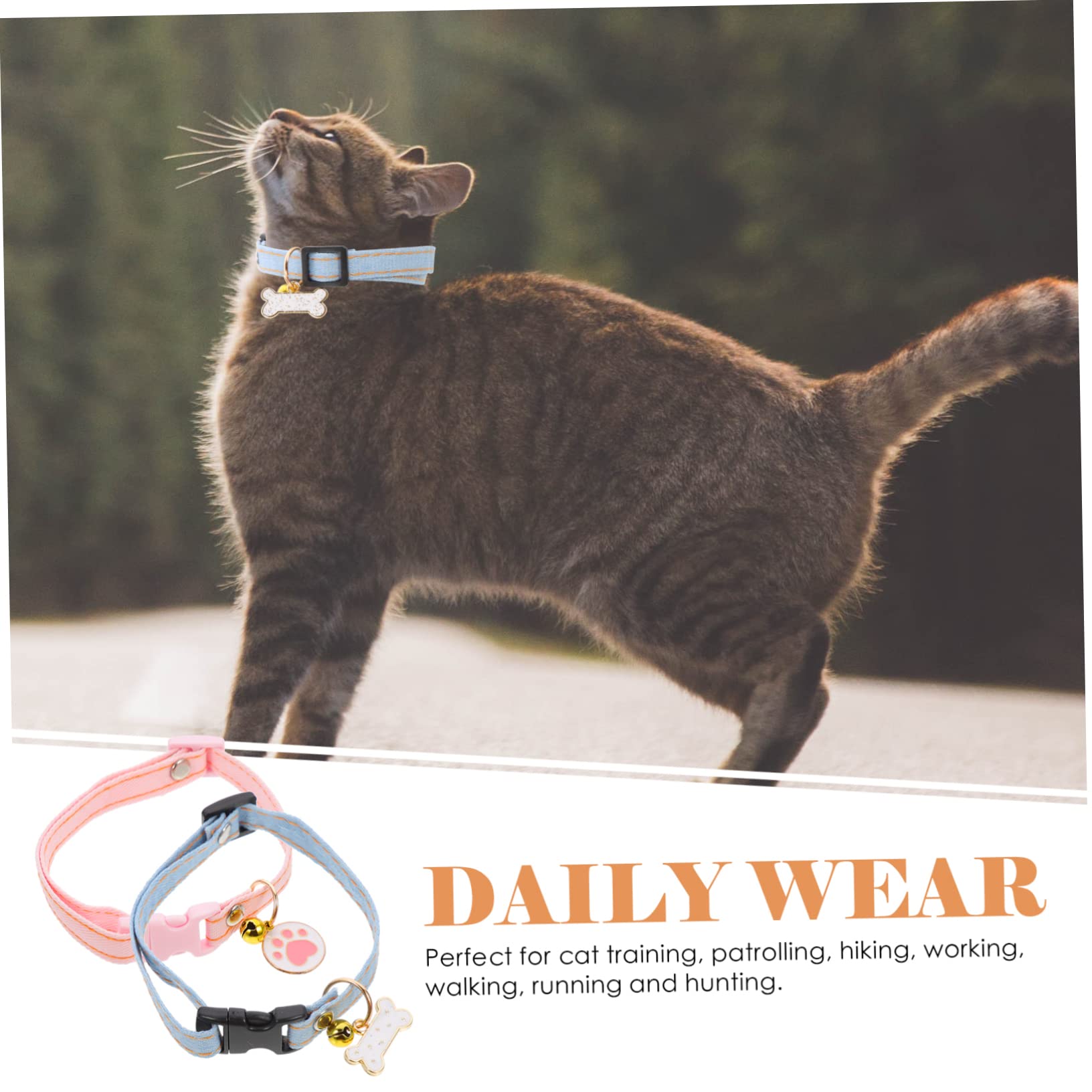 Happyyami 10pièces Collier pour Chat Décoratif avec Pendentif Collier Sécurisé Et Ajustable pour Chats Et Chatons pour Fêtes Quotidien Design Pattes