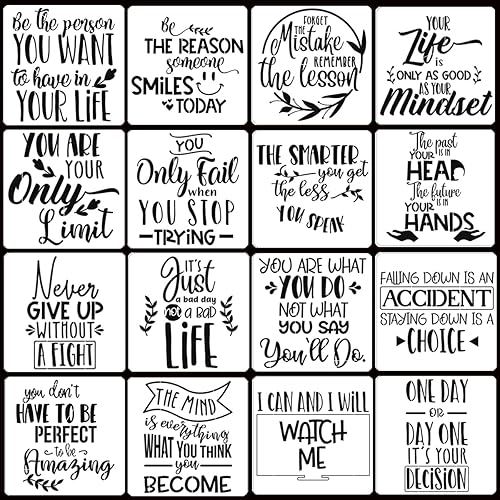 Miniatura 1 de 16 plantillas inspiradoras de palabras plantillas de pintura con citas plantillas de frases y frases plantillas de palabras para manualidades para