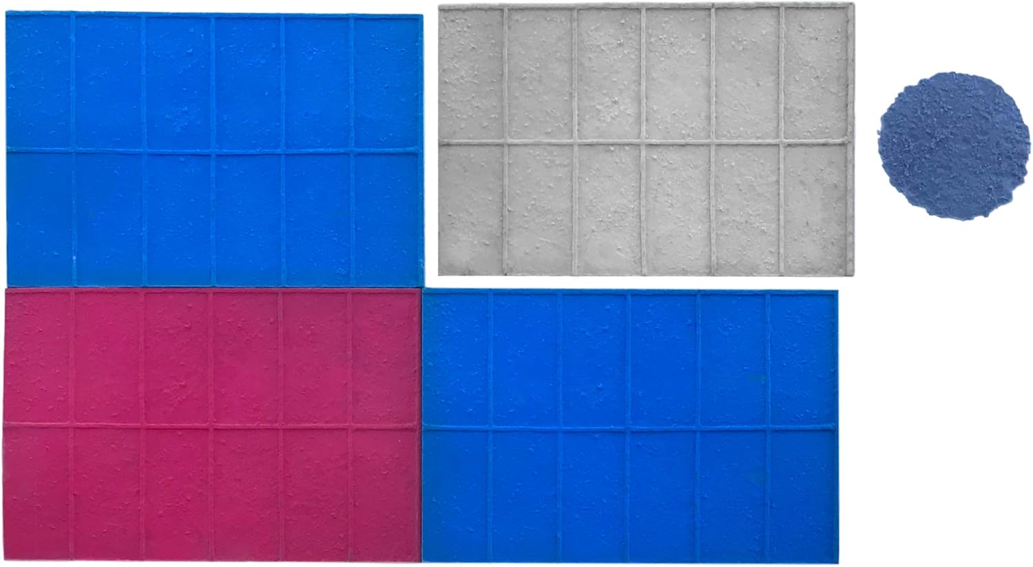 California Crosswalk Concrete Stamp Set by Walttools | Classic Brick Pattern, Sturdy Polyurethane Texturing Mats, Decorative Realistic Detail (5 Piece)