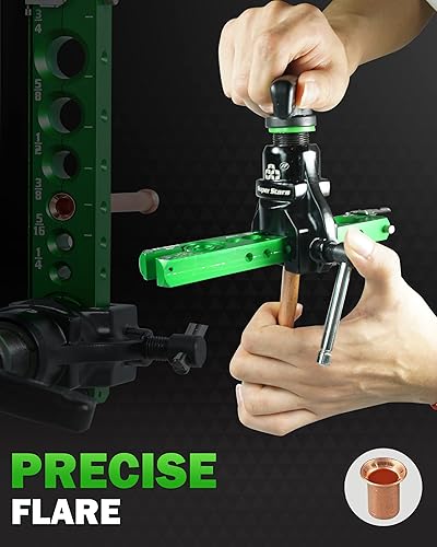 Miniatura 4 de Super Stars Kit de herramientas de abocinación de 14 a 34 pulgadas, herramienta de llamarada simple HVAC 45 tipo excéntrico herramienta de llamarada