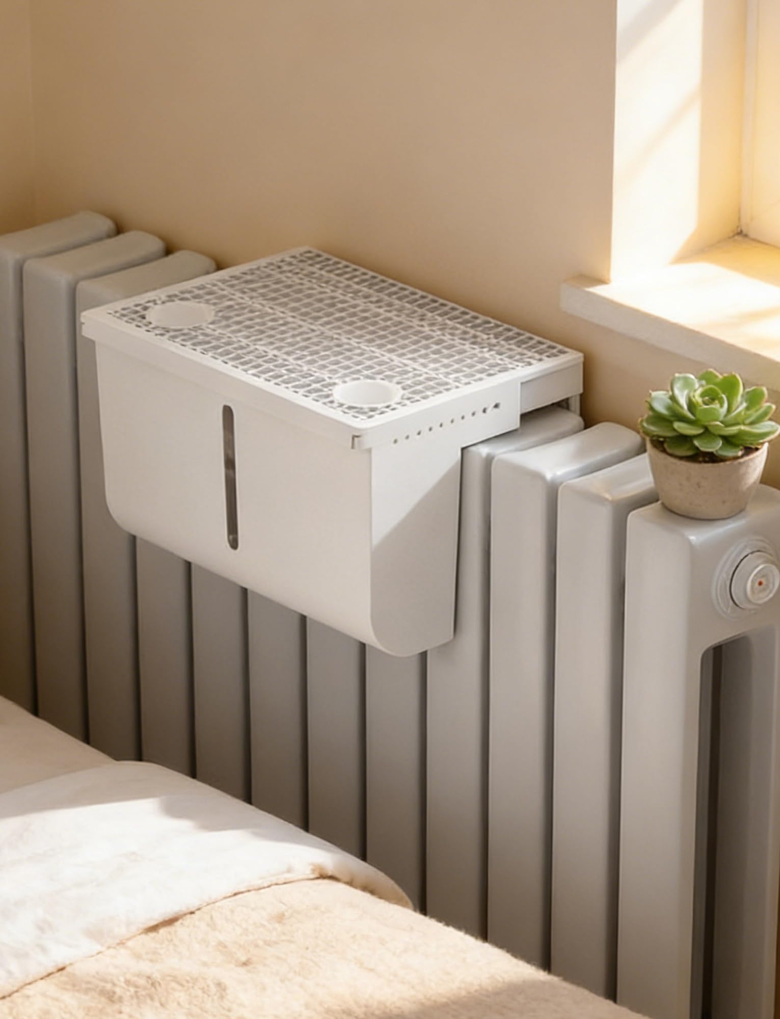 Radiator-Mounted Humidifier, Energy-Saving Evaporative Design, 2.8L/5.6LDetachable Reservoir, Visible Water Gauge, for Living Room Study(1,2.8L)