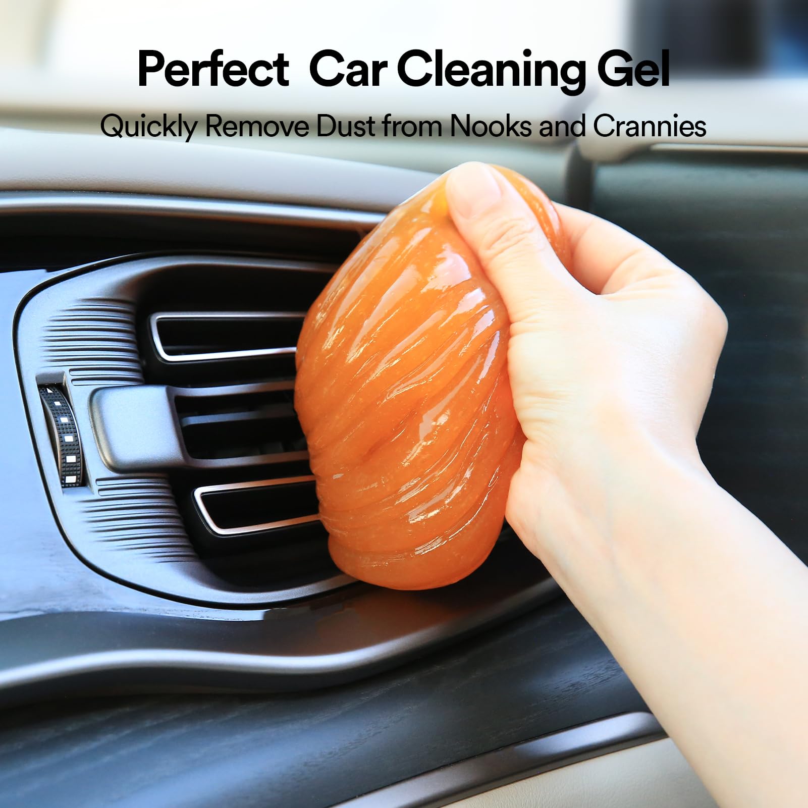 Gel Nettoyant Auto Réutilisable PULIDIKI - Lot De 2, Pour Intérieur Voiture, Clavier Et Recoins Difficiles - Anti-poussière