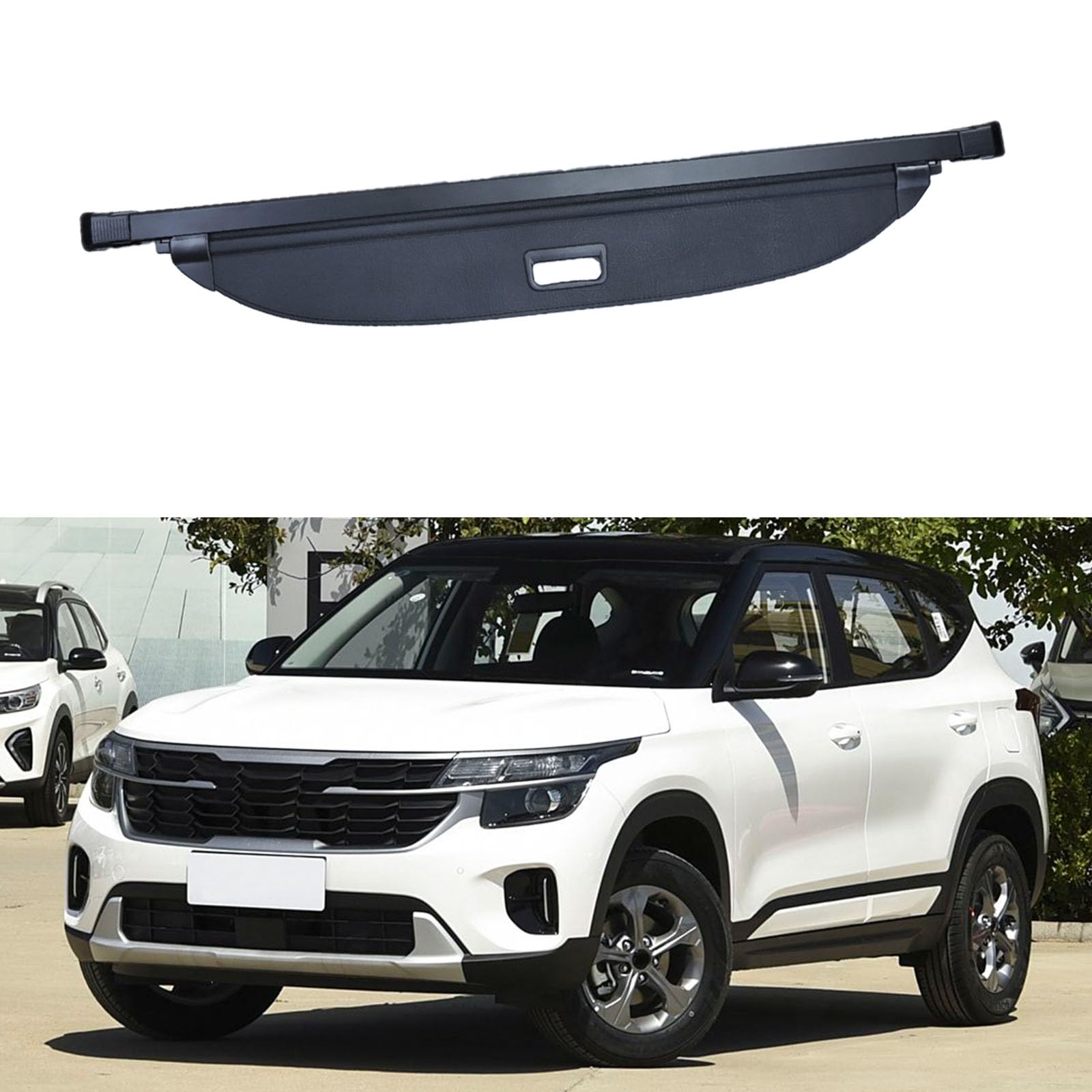SXLGDW Car Retractable Rear Trunk Parcel Shelf,Compatible with KIA Seltos 2021-2024,Car parts