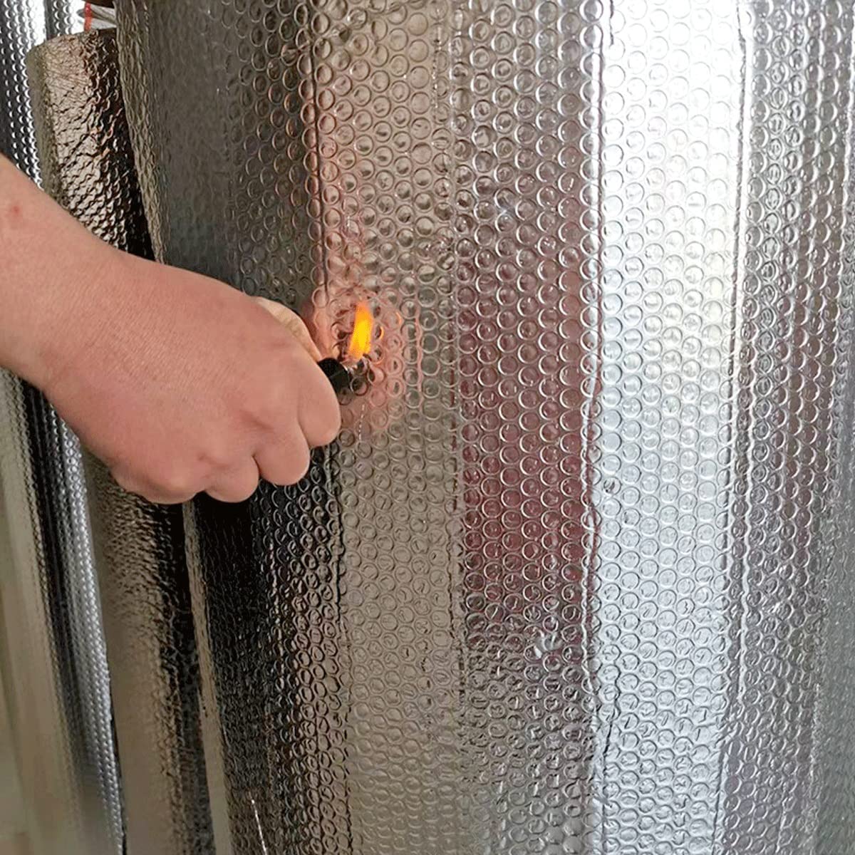 Pannelli riflettenti termici in alluminio a bolle, Pellicola a bolle in alluminio termoisolante riflettente autoadesiva 1 m x (1-10) m(1mx6m)