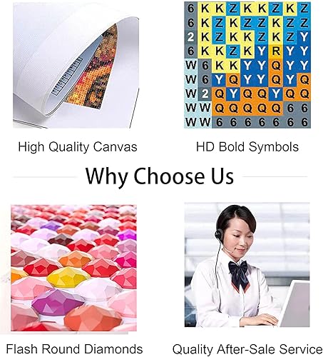 Miniatura 5 de Kits de pintura de diamante 5D para adultos y kits de taladro completo de 12 x 12 pulgadas, arte de diamante redondo perfecto para relajación y