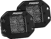 Vista 1 de RIGID 212513BLK Serie D PRO SPOT DIFFUSED MIDNIGHT FLUSH Luces LED (juego de 2 luces LED), 212513BLK