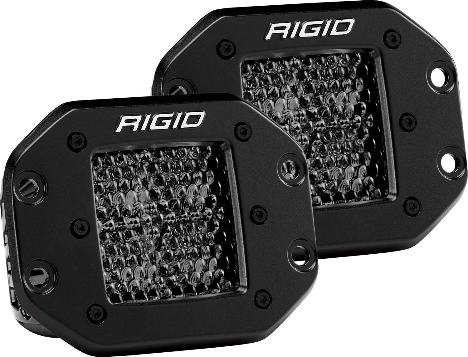 212513BLK D-SERIES PRO SPOT DIFFUSED MIDNIGHT FLUSH LED Lights (set of 2 LED Lights), 212513BLK