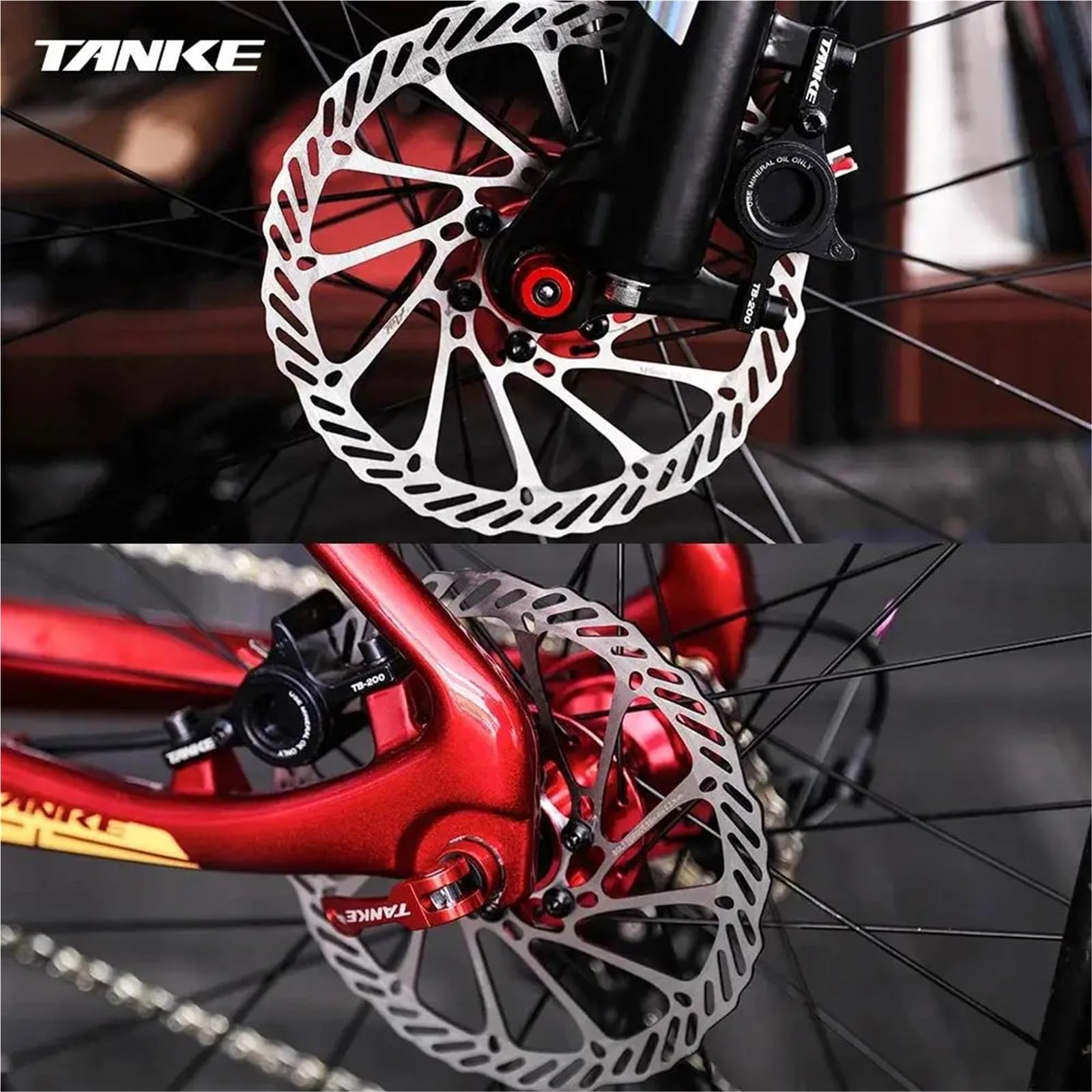Rotore del Freno a Disco for Bici 140 160 180 203 Freno a Disco 2 Pezzi con 12 bulloni | For bici da strada MTB BMX Disco flottante in acciaio inossidabile