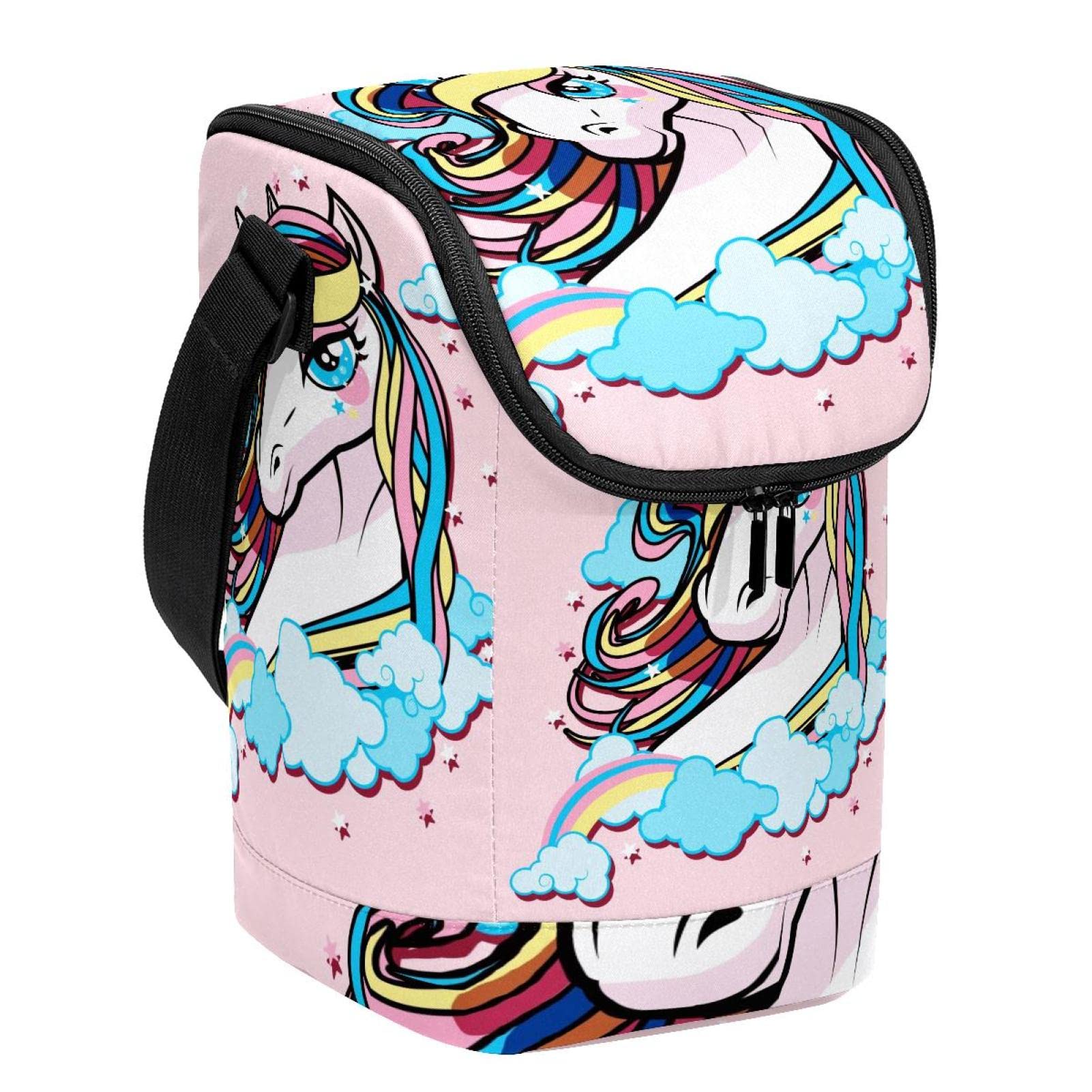 Bolsa de almuerzo de unicornio térmica con capacidad intermedia para oficina y pícnic