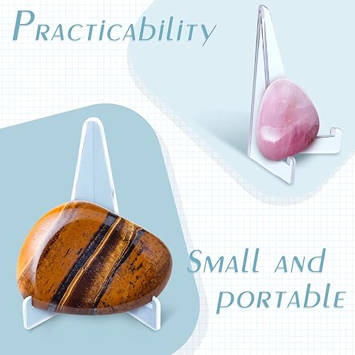 Miniatura 3 de Bucherry 20 soportes triangulares de caballete de acrílico para exhibición, mini portarretratos para fotos, tarjetas, bodas, decoración del hogar,