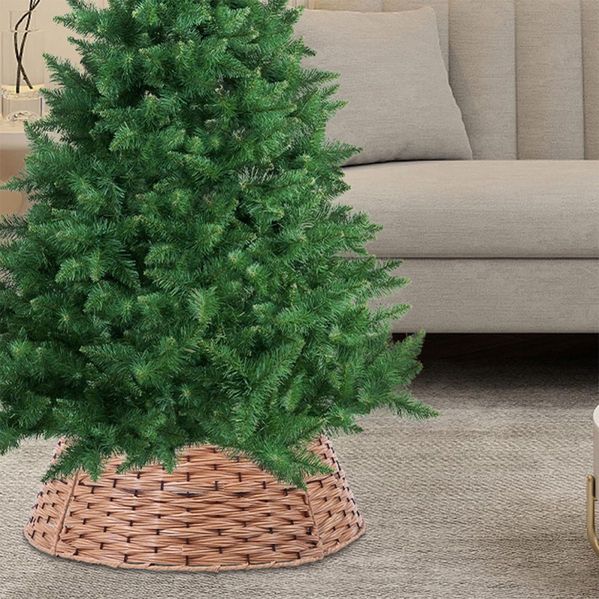UKCOCO Collare per Albero di Natale Intrecciato, Circolare, Plastico