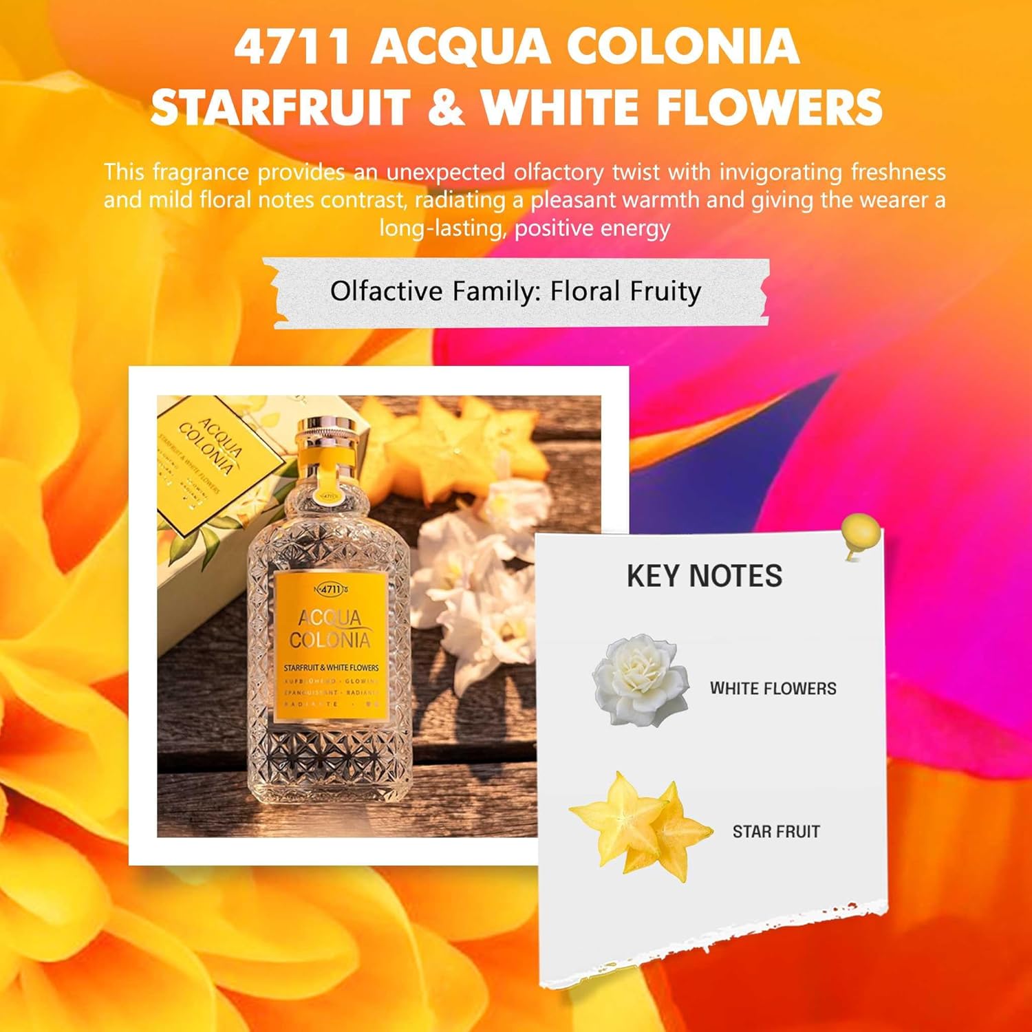 4711 Acqua Colonia Starfruit and White Flowers by Muelhens for Unisex - 5.7 oz EDC Spray