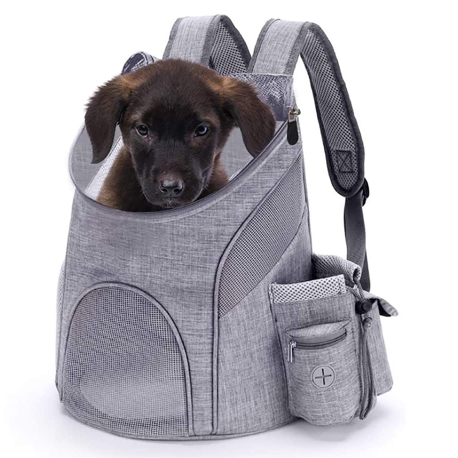 Sac à dos pour chat et animaux de compagnie transport pliable gris ergonomique