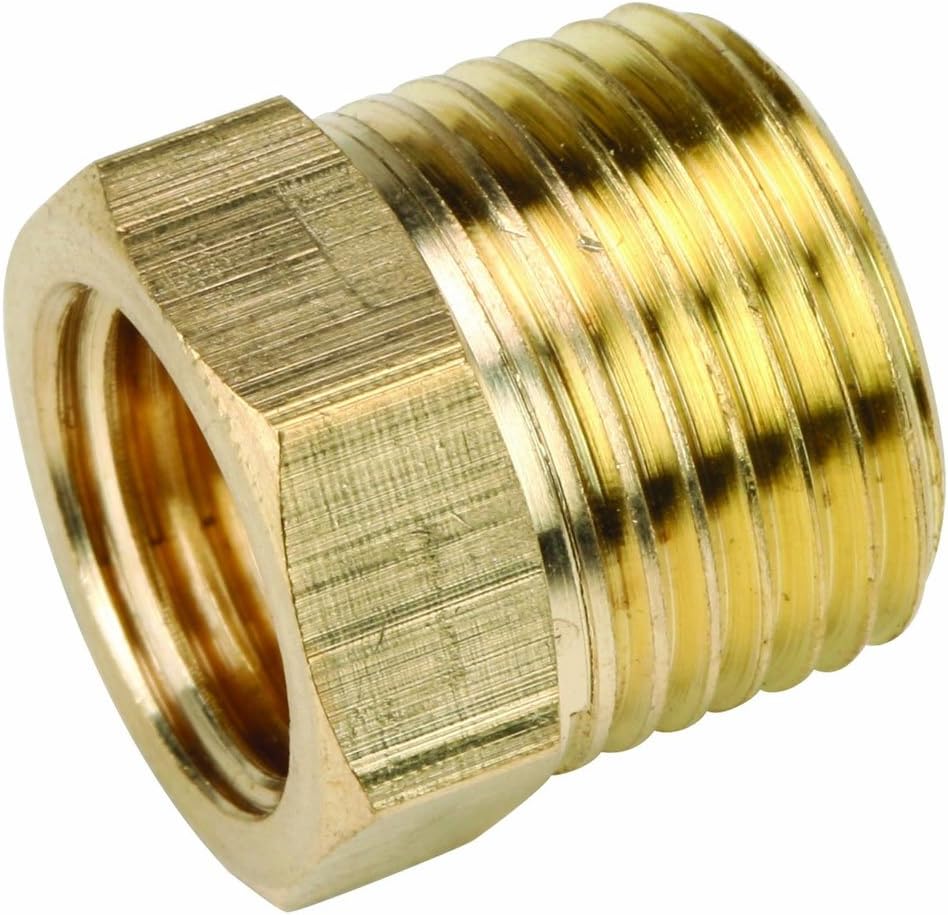 Brass Male 3/8 x 1/4 BSP - Male x Female Reducing Bush Adapter Thread Reducer