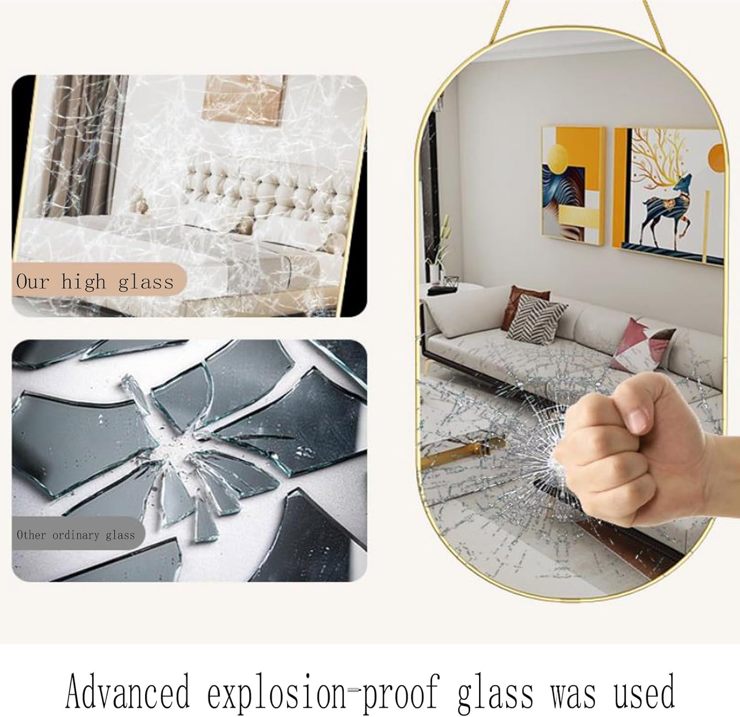 Round Small Wall Hanging Mirror Round Wall Mirror Wood Frame Bathroom Mirror Circle Mirrors Vanity Mirror for Living Room, Bedroom Entryway Bedroom (Gold)