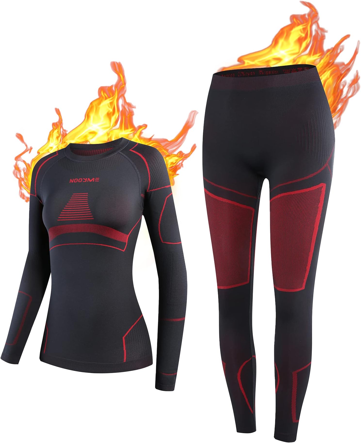NOOYMEThermal Underwear Base Layer for Women, Long Johns for Cold Weather