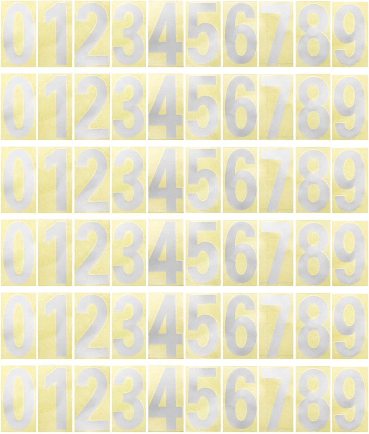 4 Inches Reflective Mailbox Numbers for Outside Sticker Decal, Silver 6 Sets HEVERCH 110