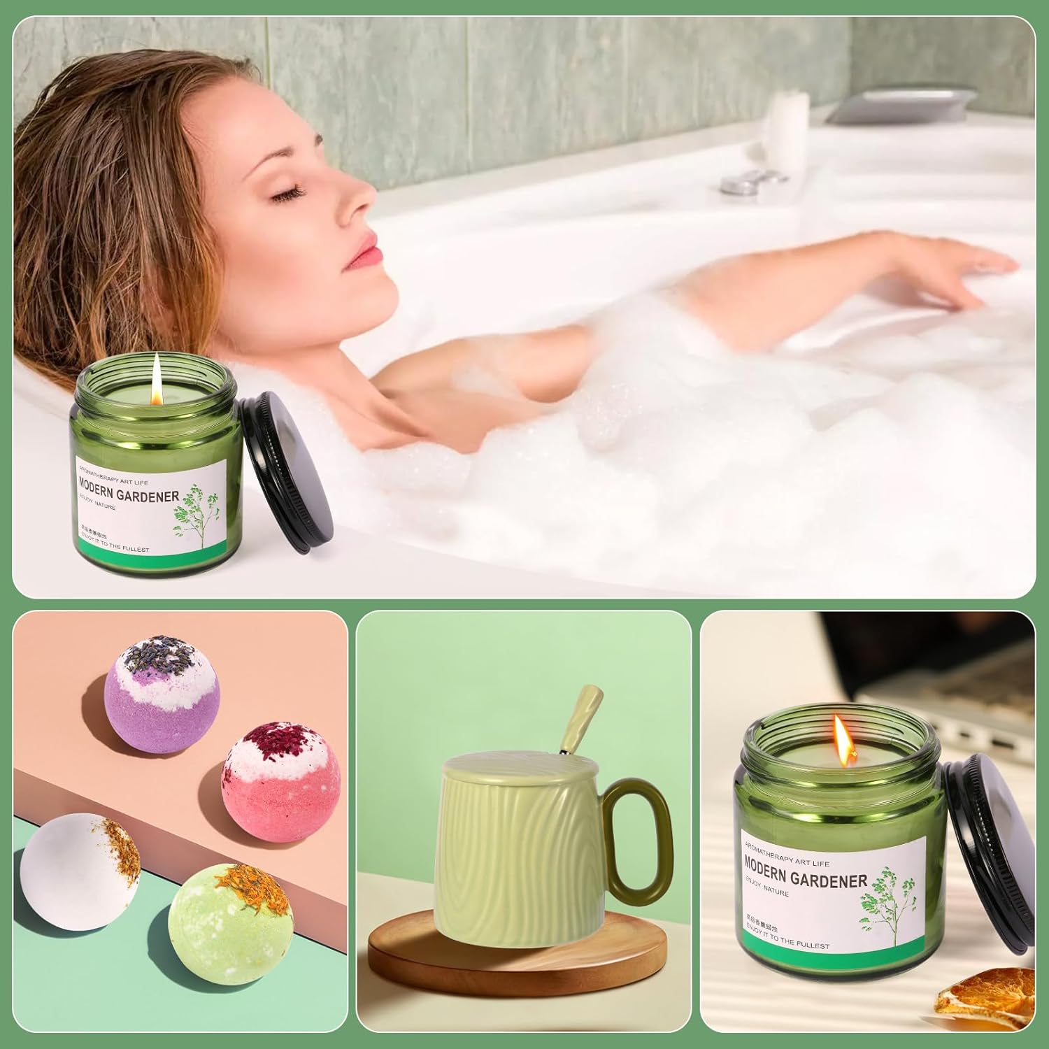 Luxury Women’s Gift Set 12PCS – Spa Bath Box with Mug, Candle, Bath Bombs, Soap & Hair Towel – Relaxation Self-Care Gift for Birthday, Christmas, Mother’s Day - Image 2