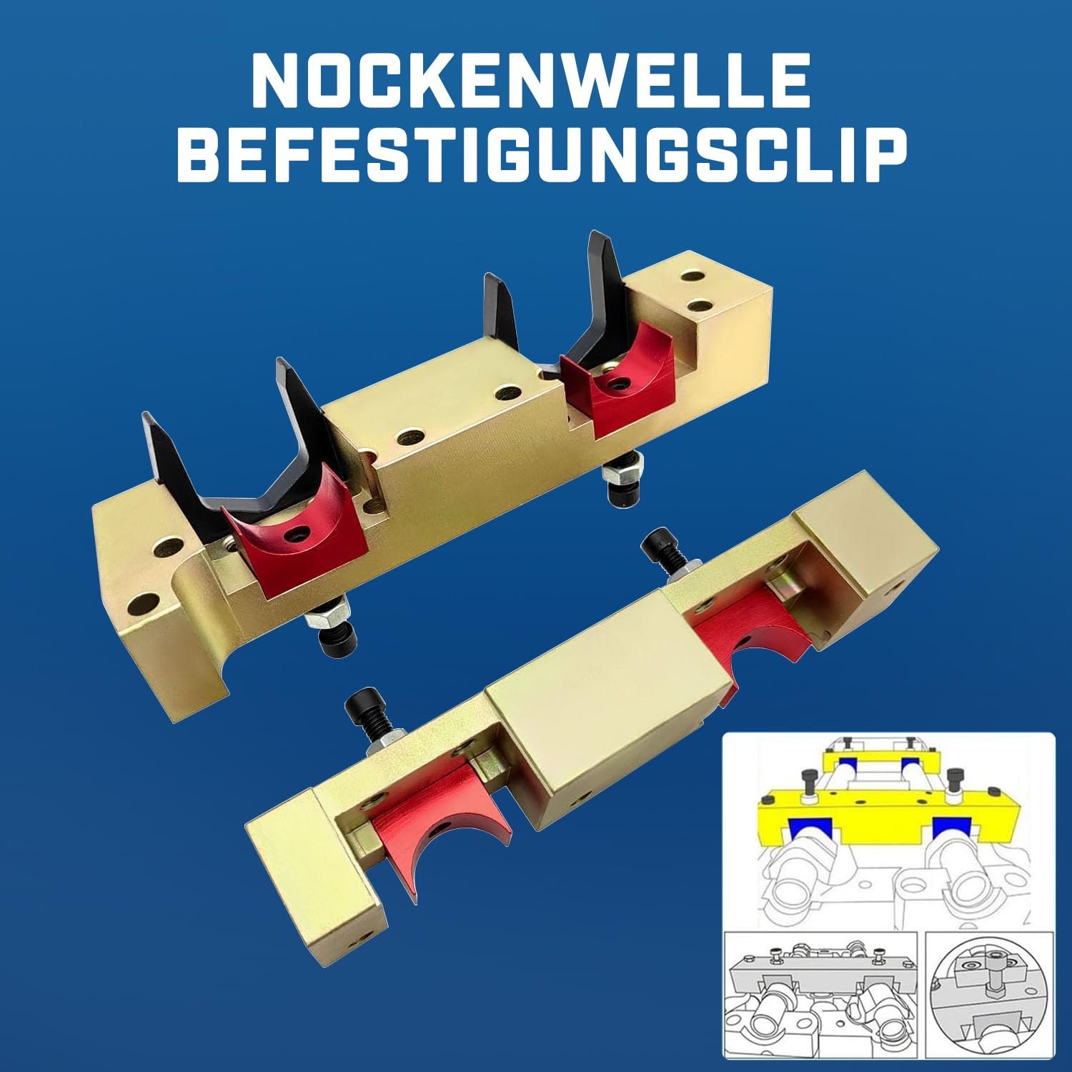 Kit d'outils de blocage et d'alignement d'arbre à cames | Compatible avec les moteurs Mercedes Benz M133, M270, M274, M264 | Kit de 15 pièces avec sac de transport, OEM: 270589016100,