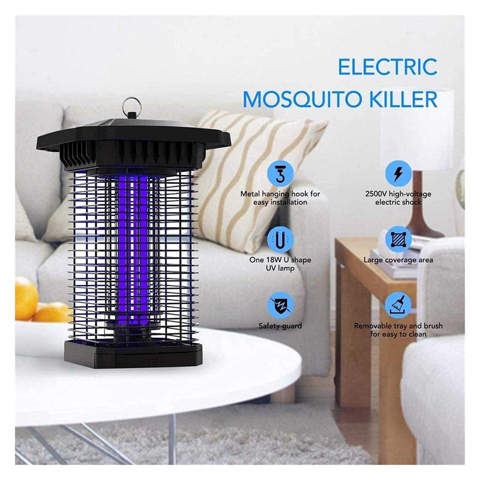 Lampada portatile appendibile per uccidere la zanzara Lampada elettrica per zanzare Zapper Lampada trappola per luce UV per la casa Camera da letto Cortile Tenda da campeggio Repellente per insetti