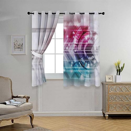 Cortinas para Cuarto - Cortinas para Cuarto - Cortinas cortas con ojales para armarios sin puertas, sábana opaca de 63 pulgadas de ancho por 80