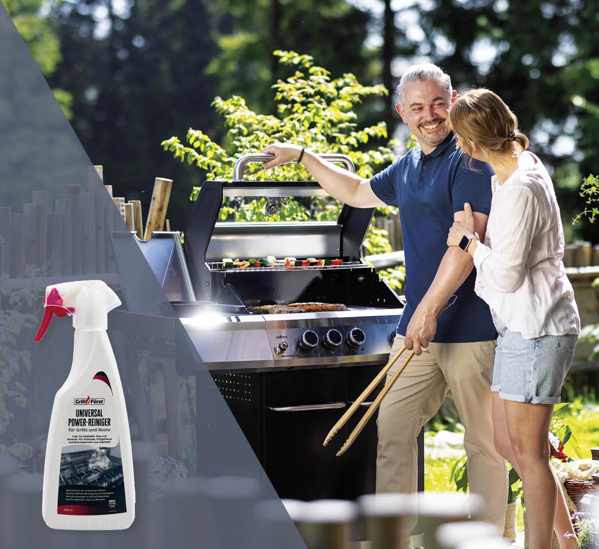 Grillfürst Universal Powerreiniger, 2 x 500 ml - Aktiv-Schaumreiniger für Grillgeräte