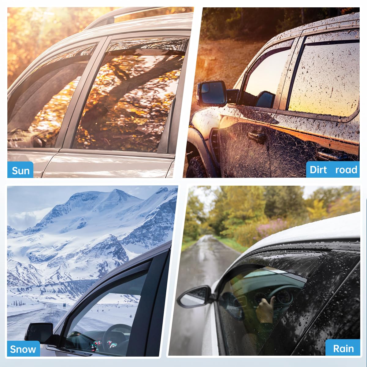 Windabweiser Autofenster, Windabweiser für VW Transporter T5 2003-2015 & T6 2015-2020 & T6.1 2020-