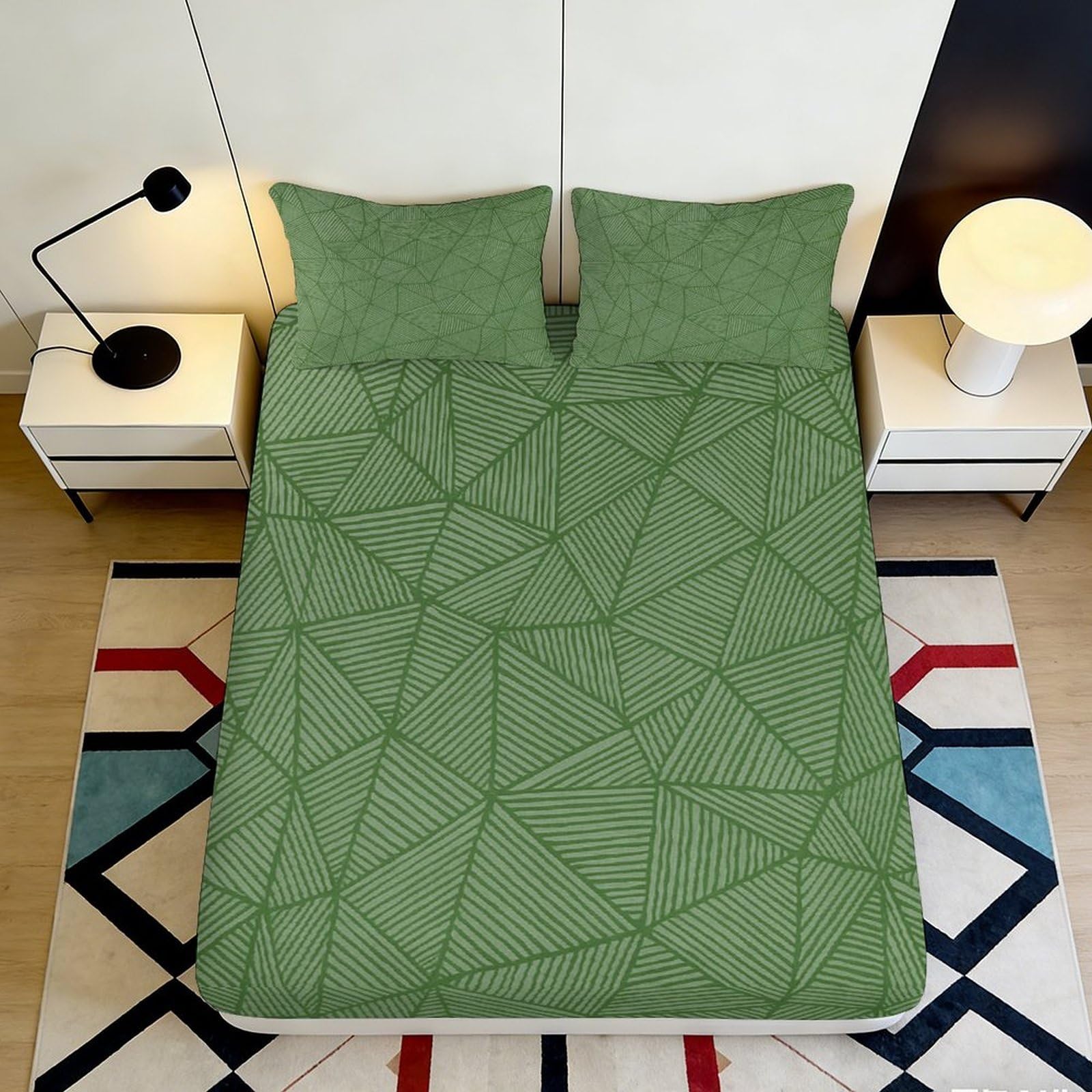 3D Printed Seagull Sunset Fitted Sheet Microfiber Deep Pocket Non-Slip Bedroom Bedding Mattress Fitted Cover Washable 120x200x25cm