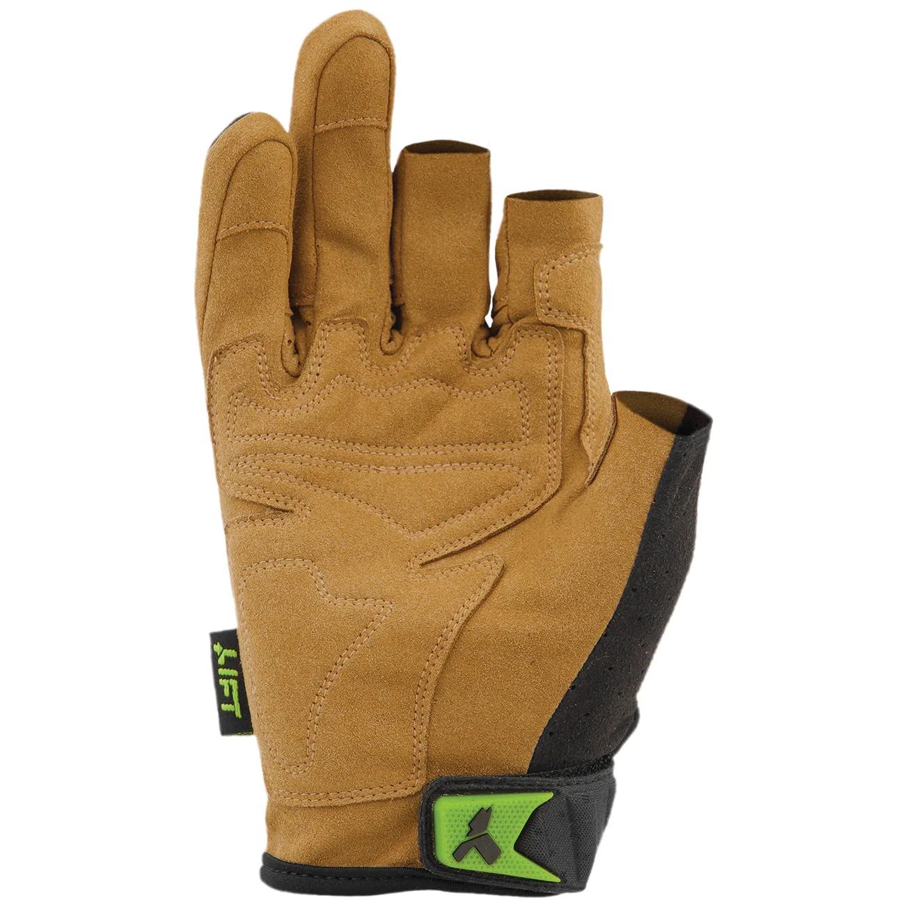 Lift Safety GFD-17KBR2L FRAMED Glove (Brown/Black)- Fingerless TIM™