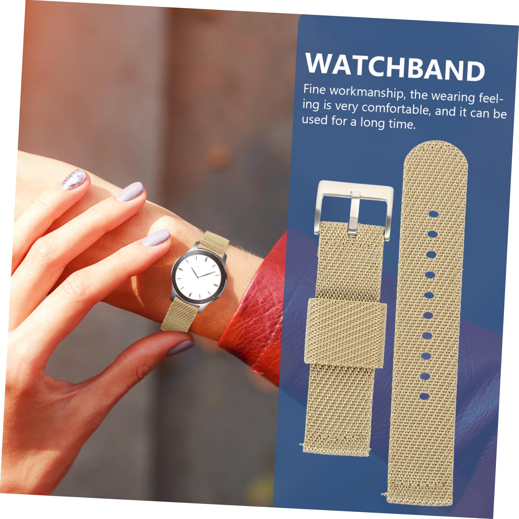 HEMOTON Bracelet En Nylon 4 Pièces Montre Miss En Nylon À Tisser