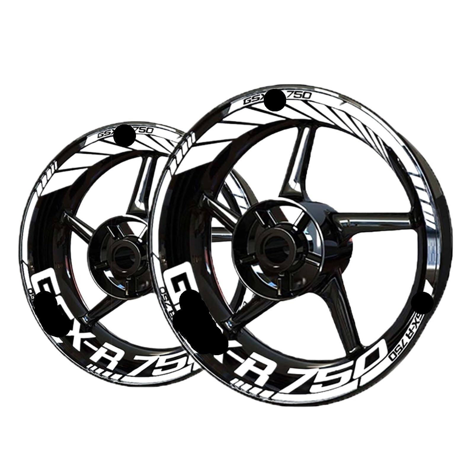 Hub Decals Rim for S&uzuki GSXR750 for GSXR 750 Wheel Sticker Decal Set Stripe Tape(Color 6)