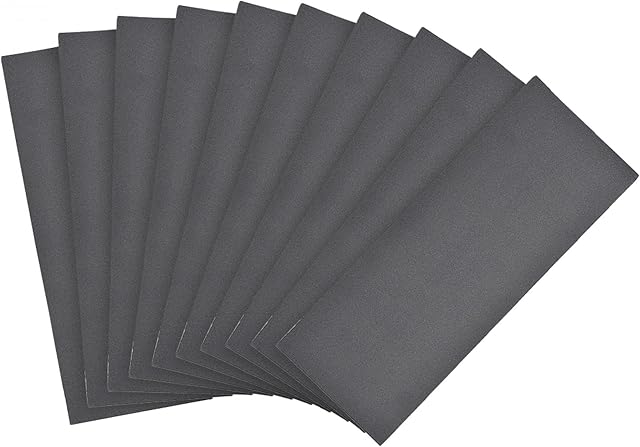 sourcing map 600 Grits Sanding Sheets 9-inch x 3.6-inch Wet Dry Silicon Carbide Sandpaper for Wood Furniture Metal Automotive Polishing 10pcs