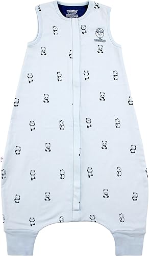Woolino Bolsa de dormir 4temporadas para bebé con pies, lana de merino o saco, 03años, 6 - 18 meses, Panda