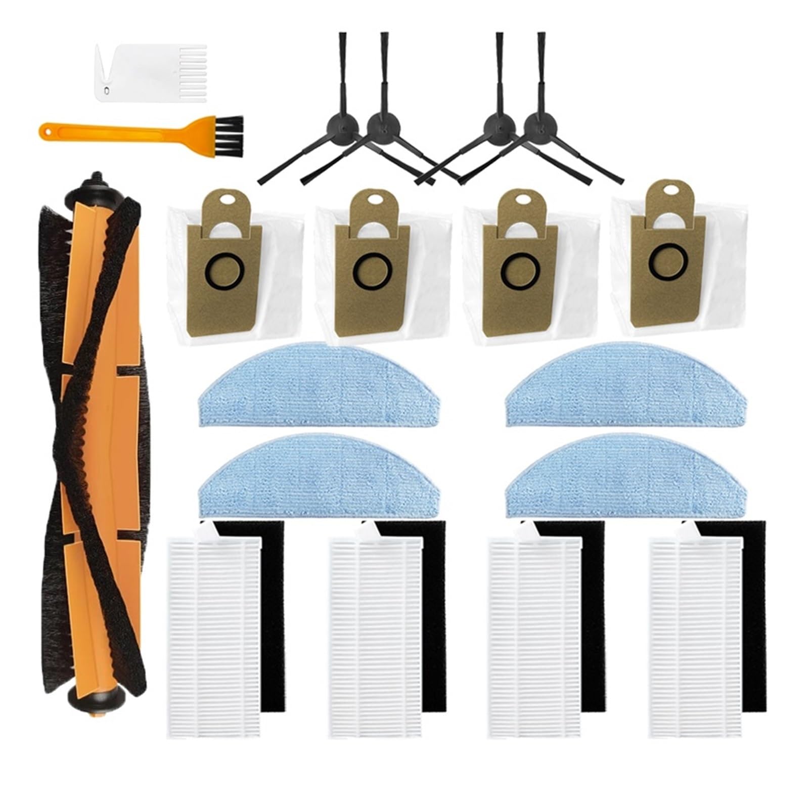 Kicici Compatible With Xiaomi Lydsto G2 Robot Vacuum Cleaner Spare Parts Hepa Filter Dust Bags Mop Cloth Rags Main Brush Side Brush Accessories(Set4)