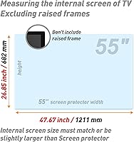 Vista 5 de Película mate antideslumbrante antirotura para TV de 32 a 75 pulgadas, filtro protector de pantalla LCD LED OLED QLED, 55 pulgadas 1221 x 689