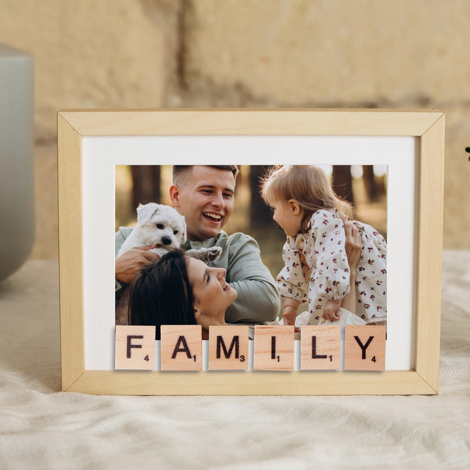 100 Pezzi Lettere In Legno, Fai Da Te In Legno Fatto A Mano Scrabble