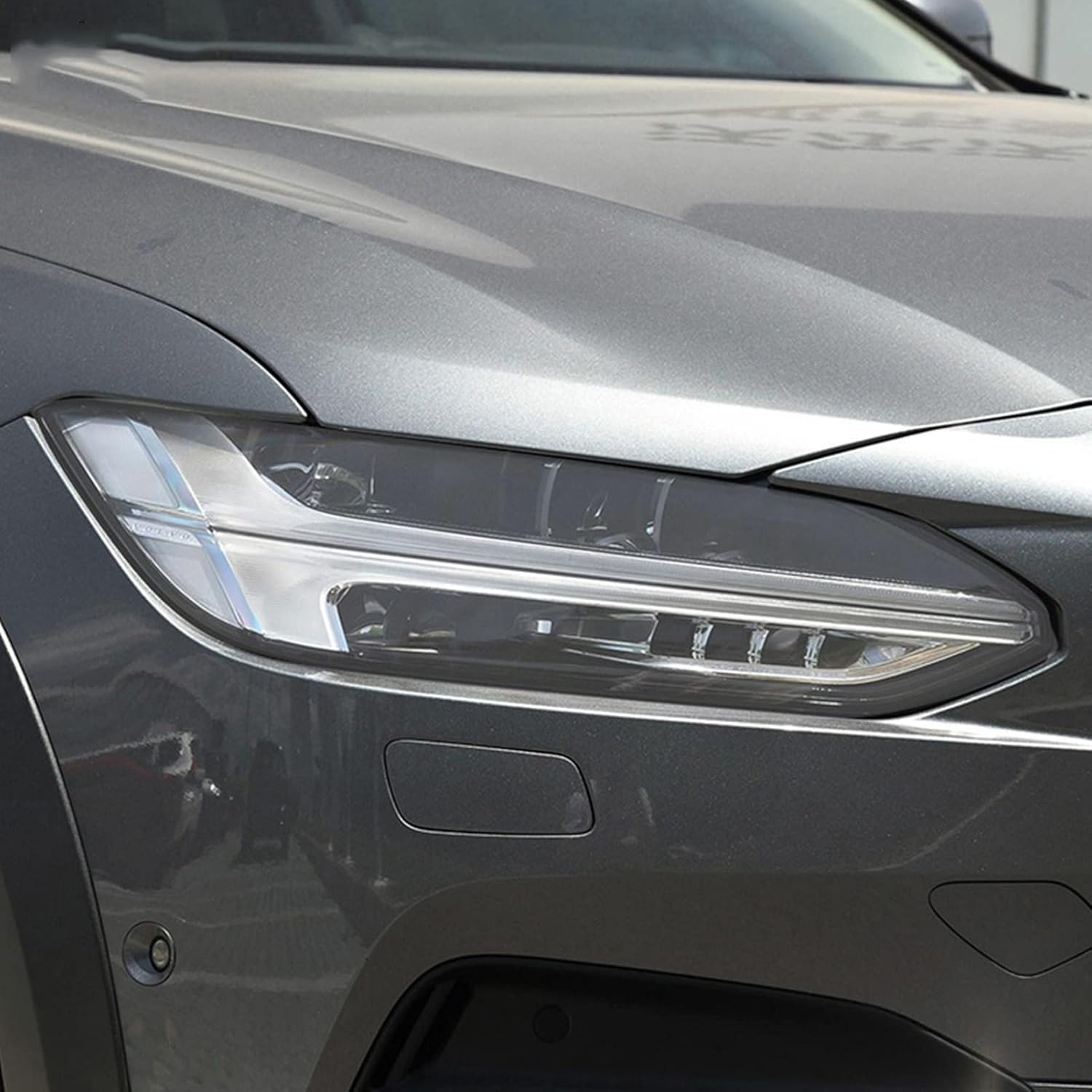 SamLng Car Front Light Film for Volvo V90 S90 2017 2018 2019 2020 Accessories Car Headlight Tint Black Protective Film Protection Transparent TPU Sticker