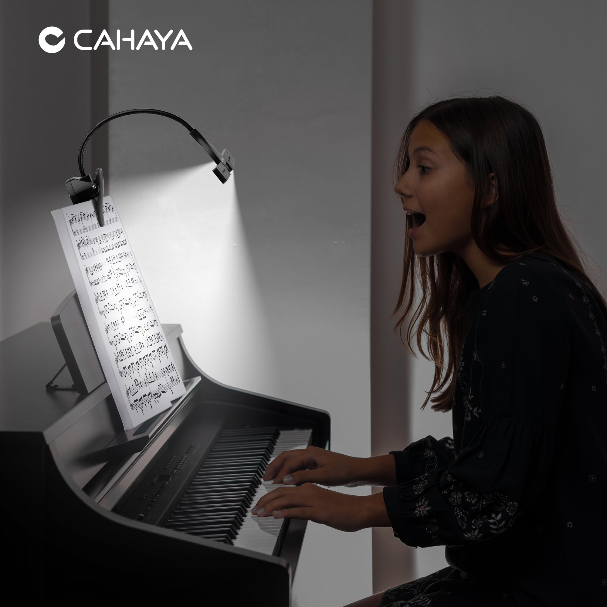 CAHAYA Lámparas Para Atril LED Con Botón Táctil Lámpara de Lectura de 28 LED Con Pinza 3 Modos de Temperatura de Color Cuello de Cisne Giratorio 360° Luz Para Libros