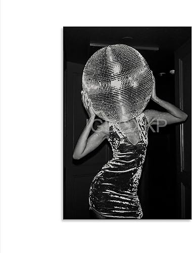 Discokugel Druck, Adrette Wandkunst, Trendige Wandkunst, Femenino Wandkunst, Wohnheim Zimmer Dekor, divertido póster de lienzo decorativo de pared