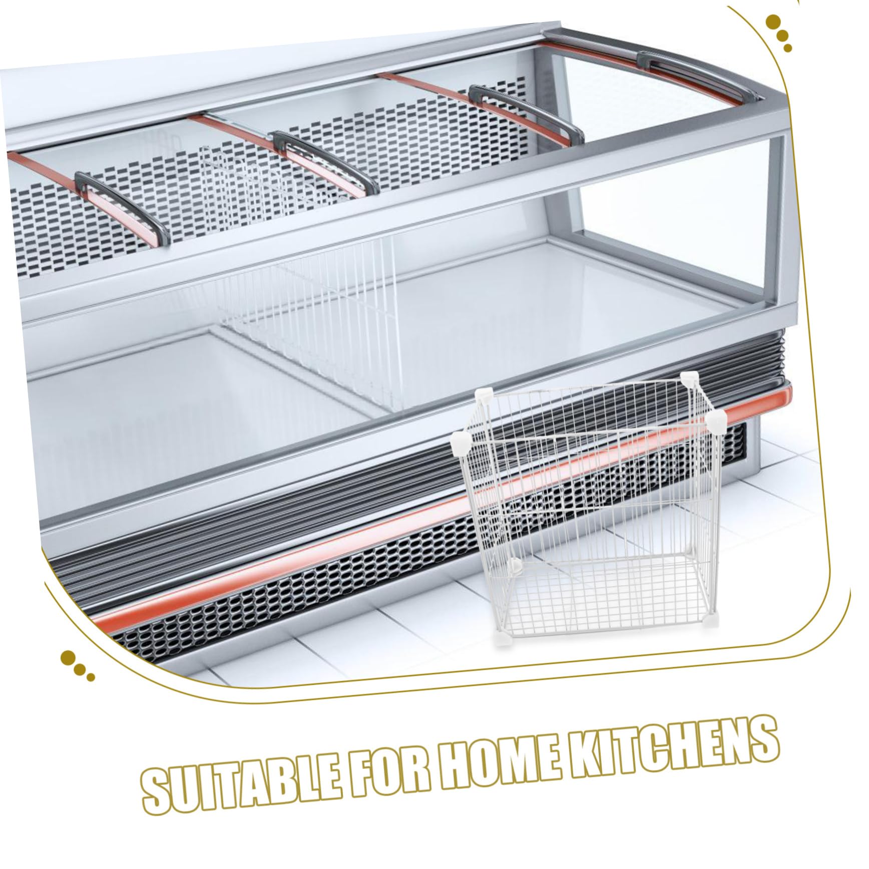 SEWACC Weißer Metall Aufbewahrungsbehälter für Gefriertruhen mit Abnehmbarem Design und Platzspareffekt