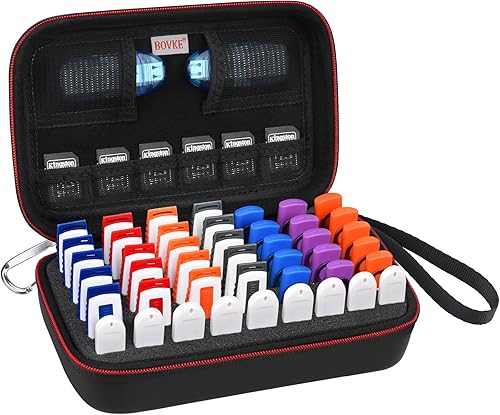 BOVKE Funda para unidad flash USB, unidad de pulgar, tarjeta de memoria SD SDXC SDHC, funda de almacenamiento USB para