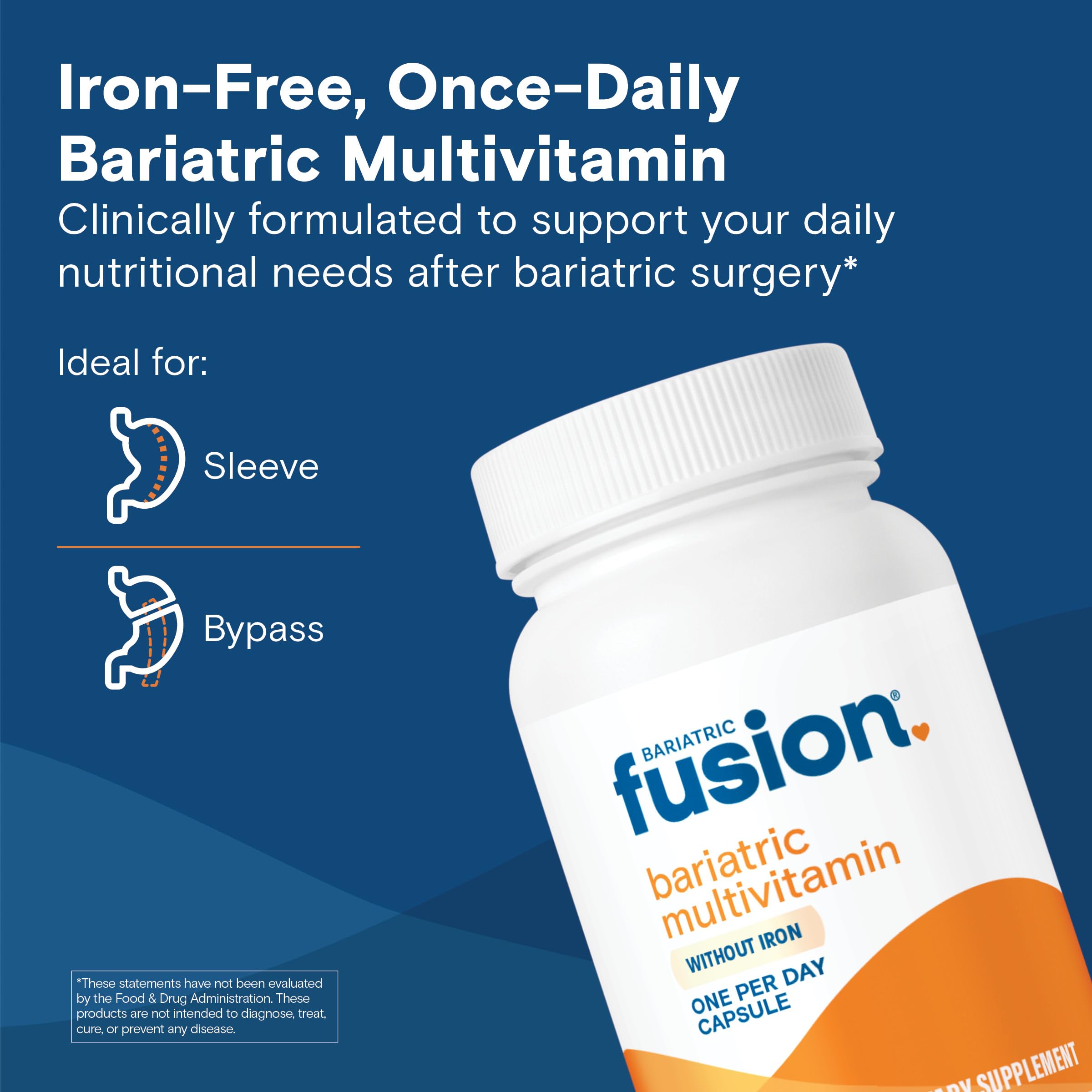 Bariatric Fusion Once Daily Bariatric Multivitamin Without Iron, 30 Caps — Amazon image 2
